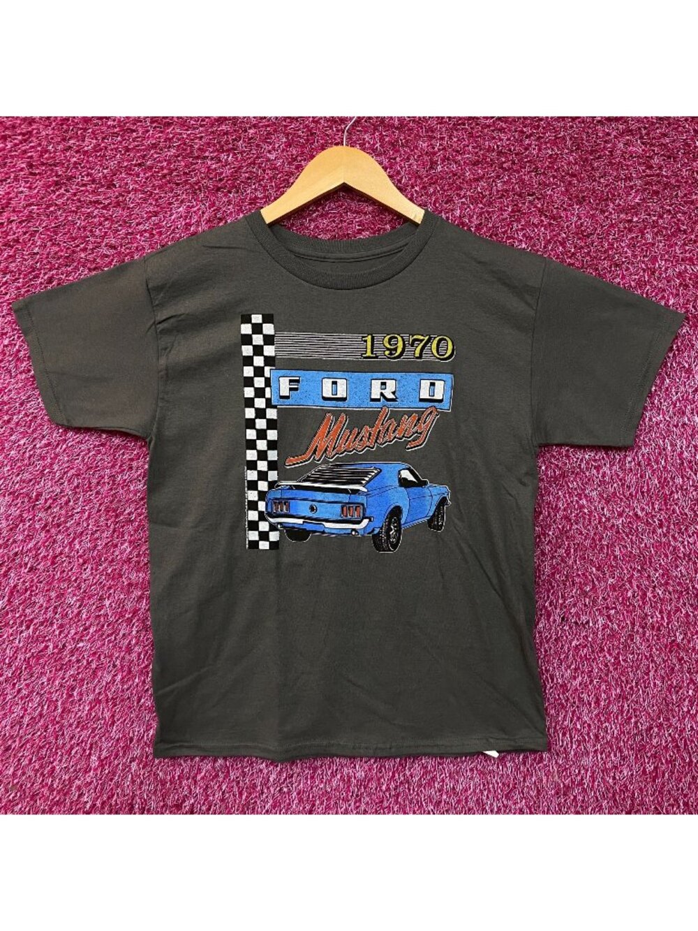 Junk Food Ford Mustang 1970 Graphic T-Shirt Large